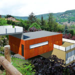 Projection 3D d'une maison sur son terrain